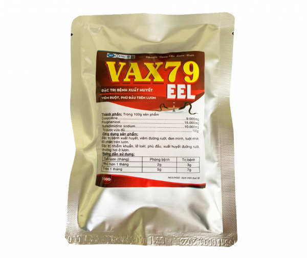 VAX79-EEL - đặc trị bệnh xuất huyết, viêm ruột, phù đầu trên lươn