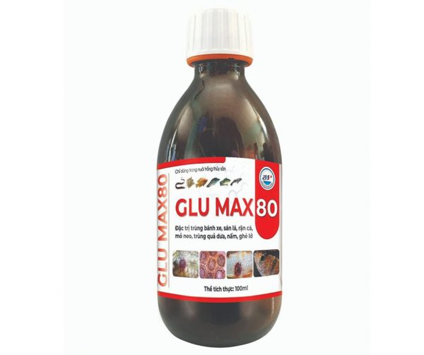 GLU MAX80 đặc trị trùng bánh xe, sán lá, rận cá, mỏ neo, trùng quả dưa, nấm, ghẻ lở